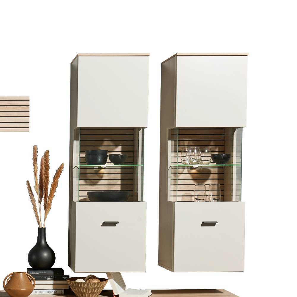 Wohnzimmerschrankwand Jasefiana in modernem Design 280 cm breit (fünfteilig)