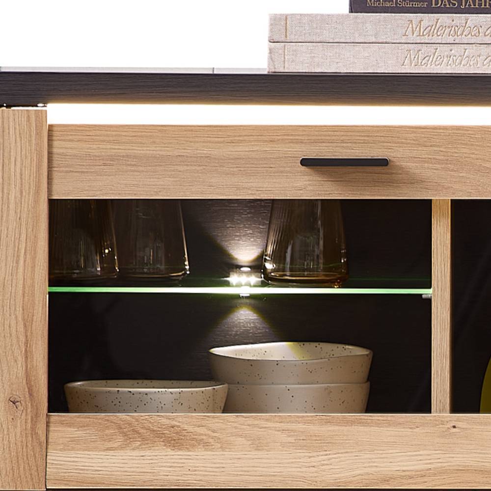 Barschrank Helias mit LED Beleuchtung und Platz für 6 Flaschen