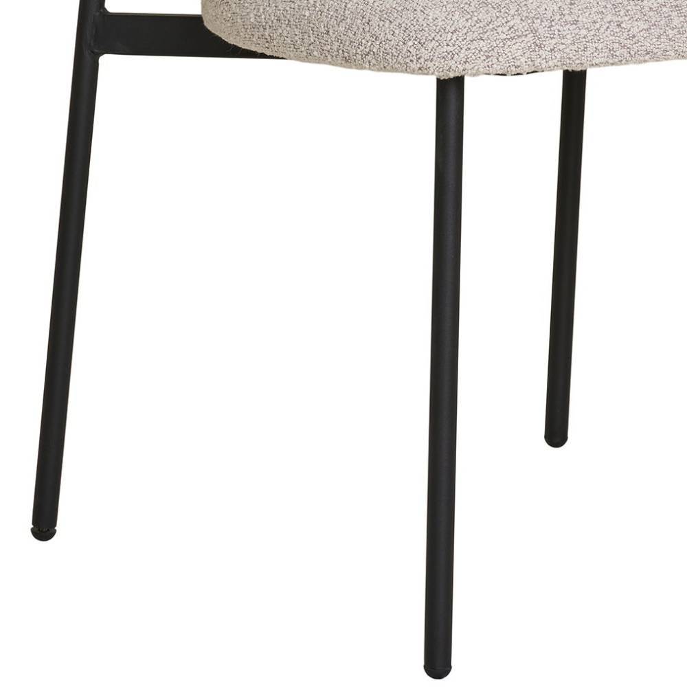Polsterstuhl Esszimmer Eleon in Beige aus Boucle Stoff (2er Set)