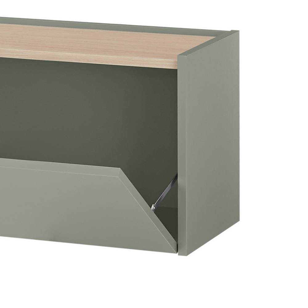 Wandschrank Ulfava in Graugrün mit Klappe
