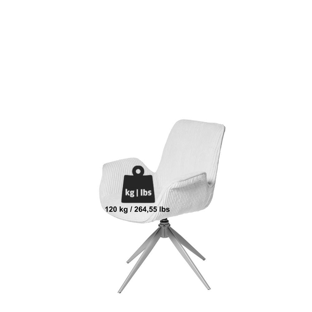 Esszimmerarmlehnstuhl Nurzia im 2er Set in Grau (2er Set)