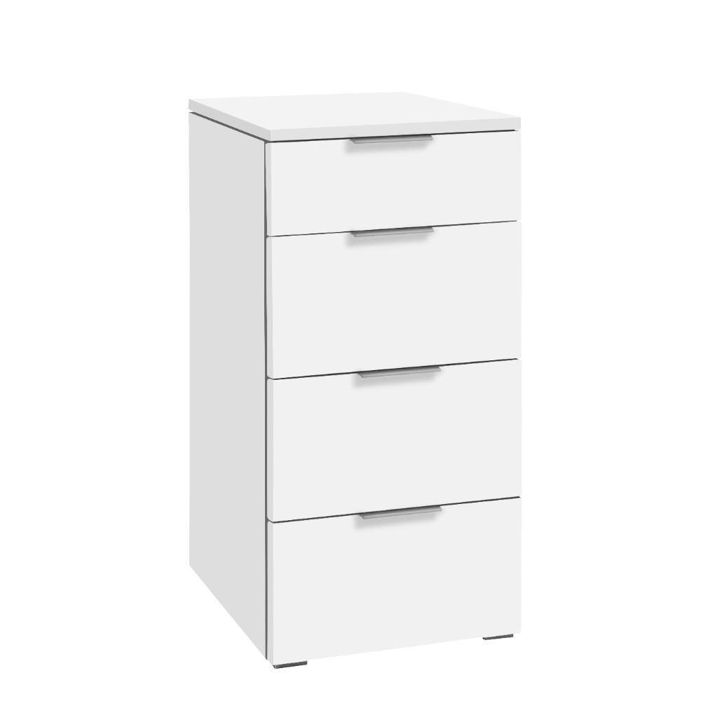Schubladenkommode Elfrissa in Weiß 85 cm hoch