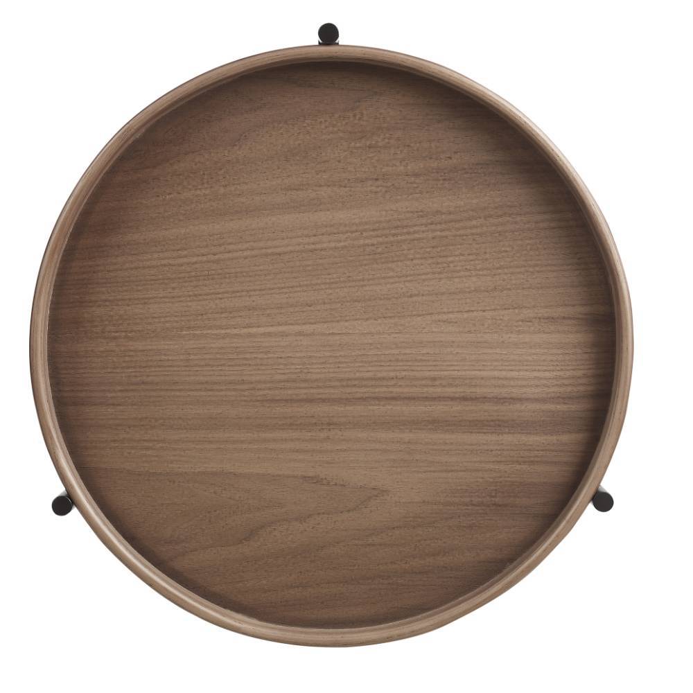 Beistelltisch Sofa Dacura in runder Form echtholzfurniert