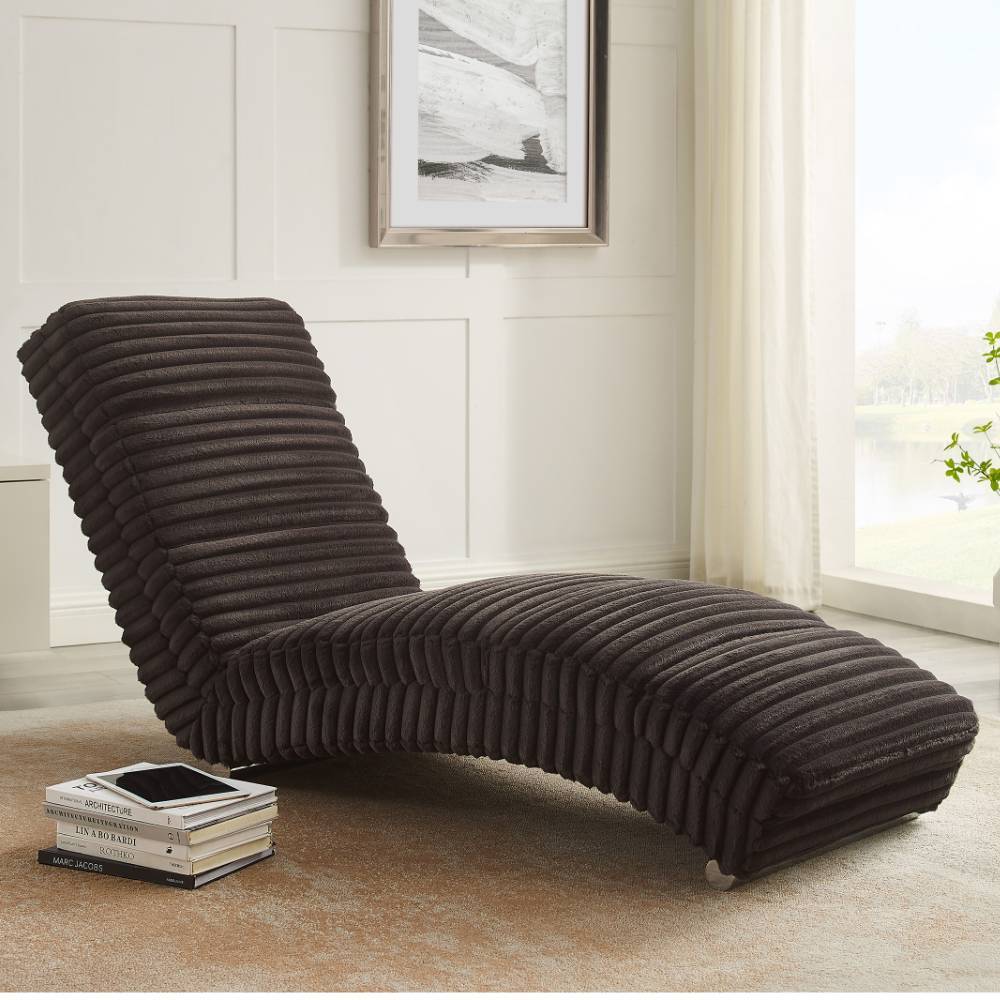 Relaxliege Euphonia aus Cord in Schwarzgrau