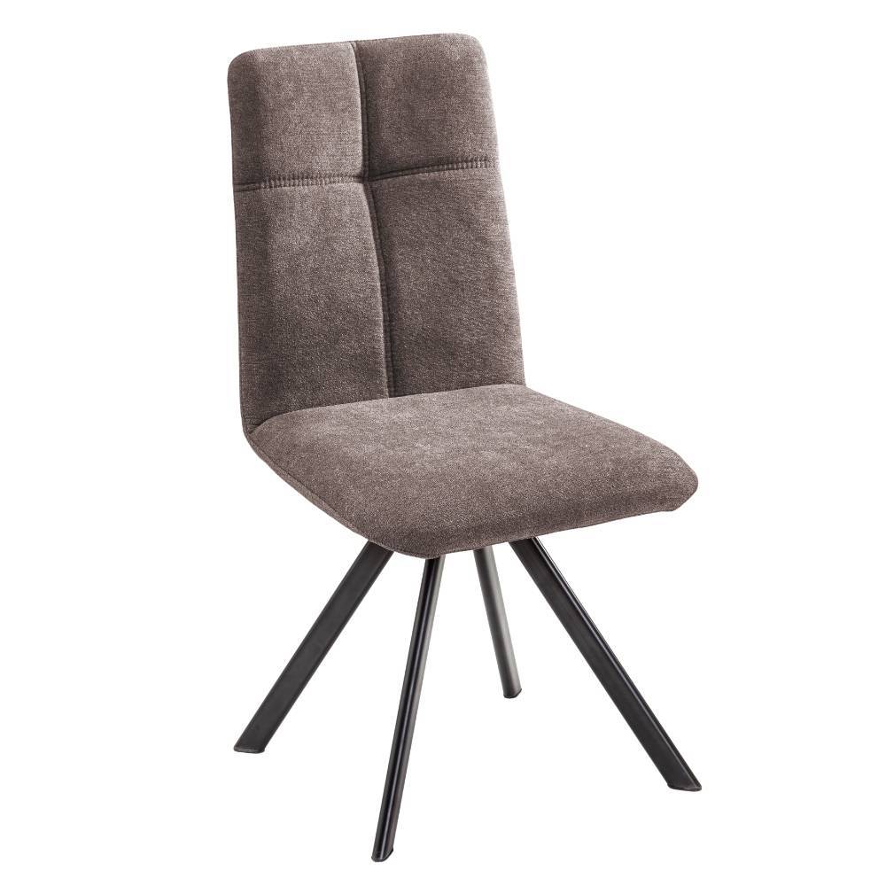 Esszimmerstuhl Waykiko aus Webstoff mit aufwendigen Steppungen (2er Set)