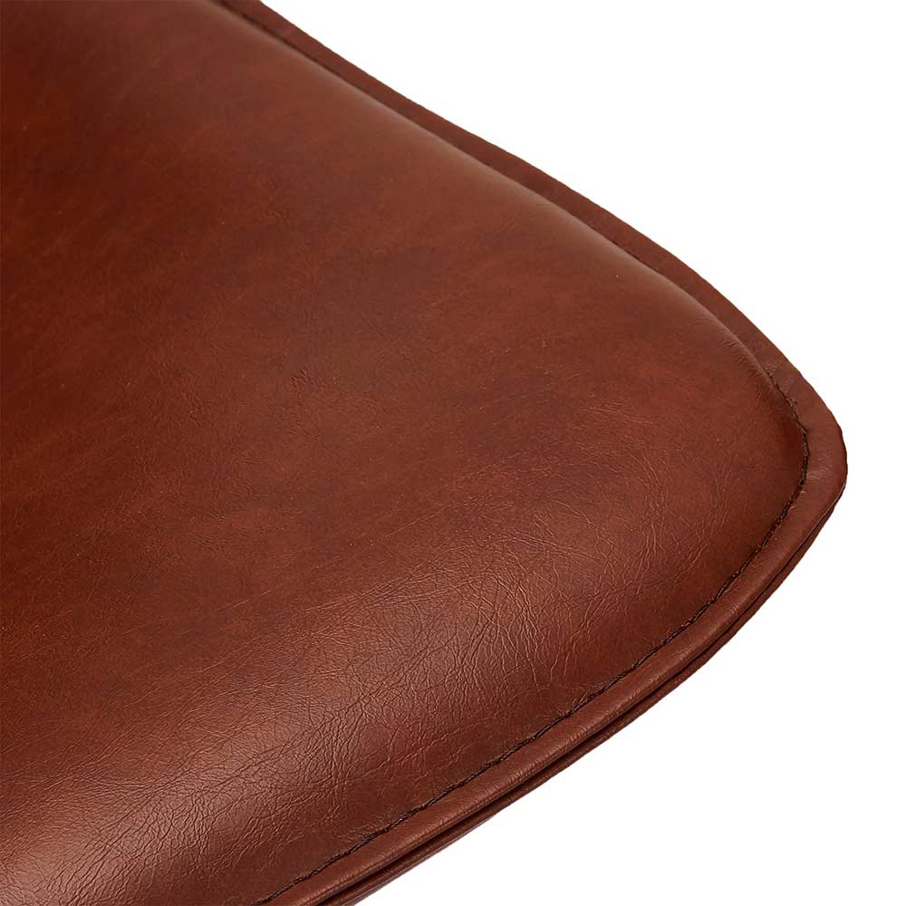 Barstühle Javirella in Cognac Braun Kunstleder drehbar (2er Set)