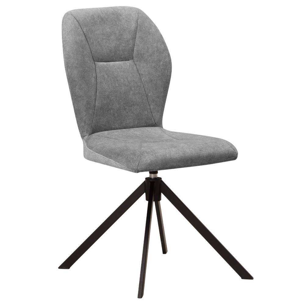 Esstisch Stühle Corres in Grau um 360 Grad drehbar (2er Set)