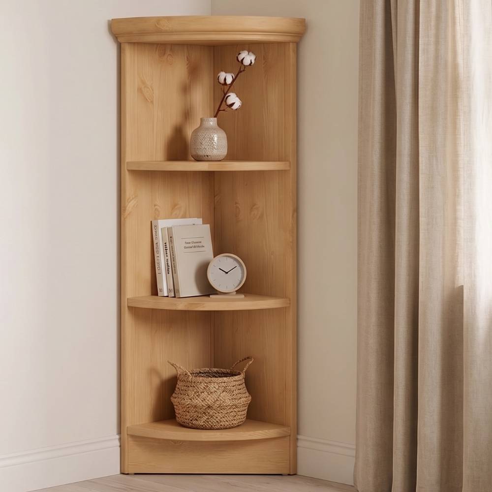 Eckregal Landhaus Claros aus Kiefer Massivholz 97 cm hoch