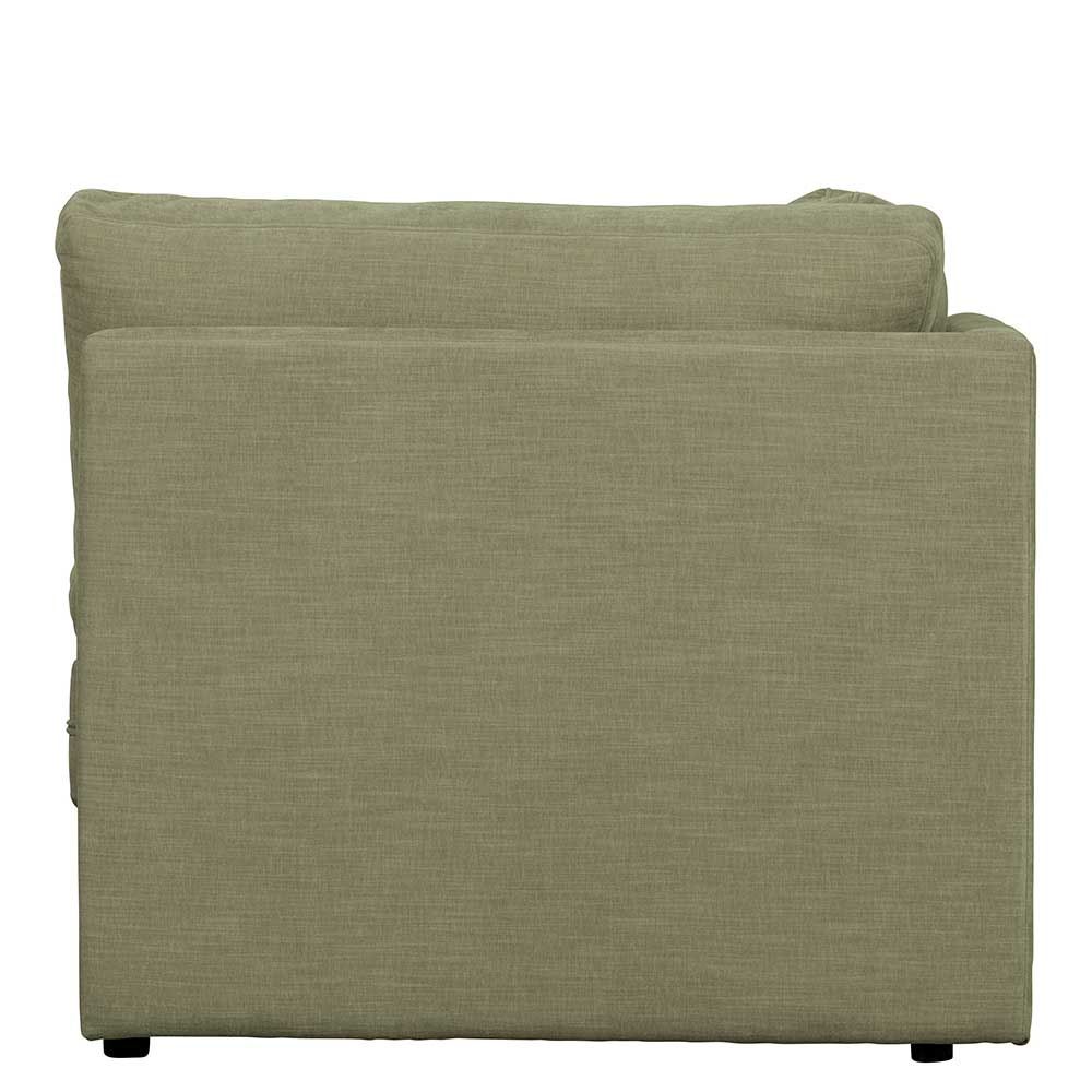 Eckelement Sofa Karyon in Graugrün Rücken echt bezogen