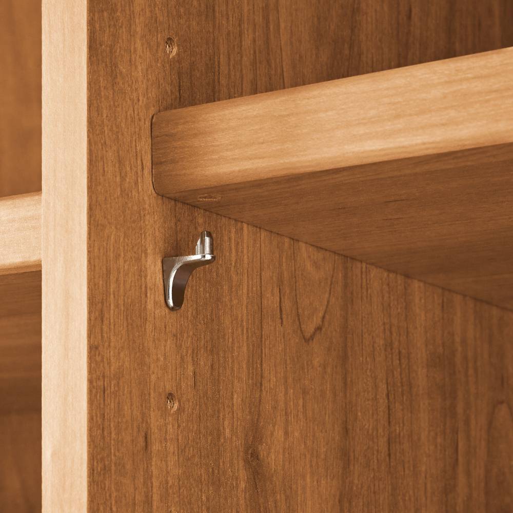 Großer Kleiderschrank Merkur in Eiche Bianco und Dunkelbraun
