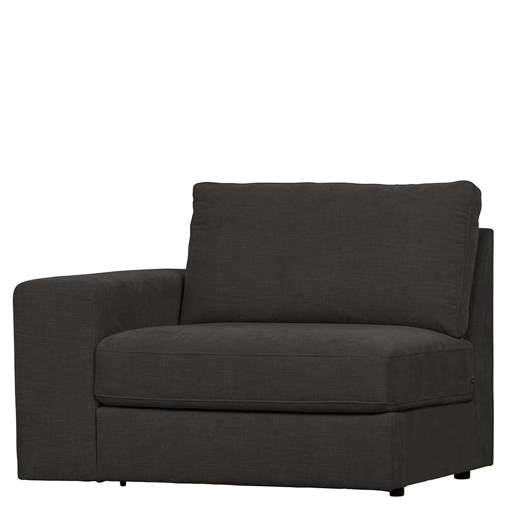 Modul Sofa Lehne links Trois in Anthrazit 115 cm breit