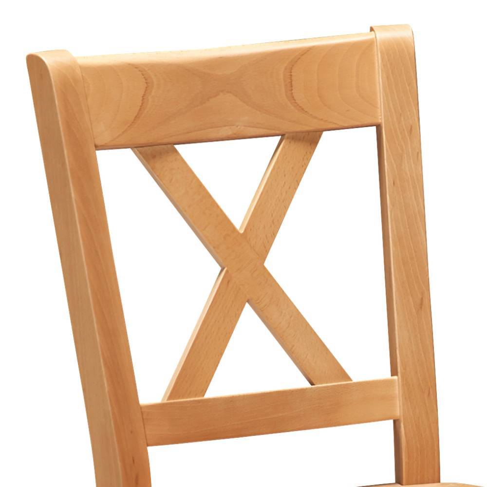 Essstuhl Acientra aus Buche Massivholz im Landhausstil (2er Set)