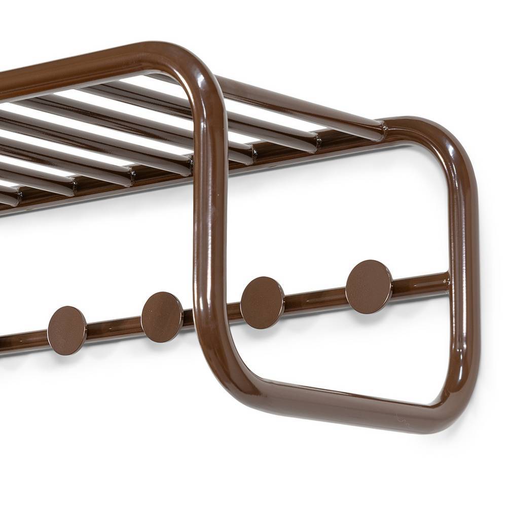 Metall Wandgarderobe Pulany in Braun im Retrostil