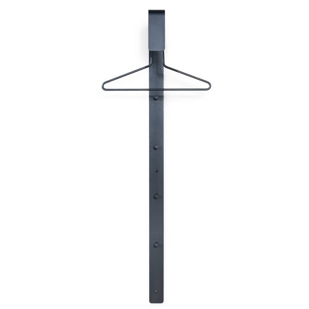 Metall Wandgarderobenleiste Capua in Schwarz 115 cm hoch