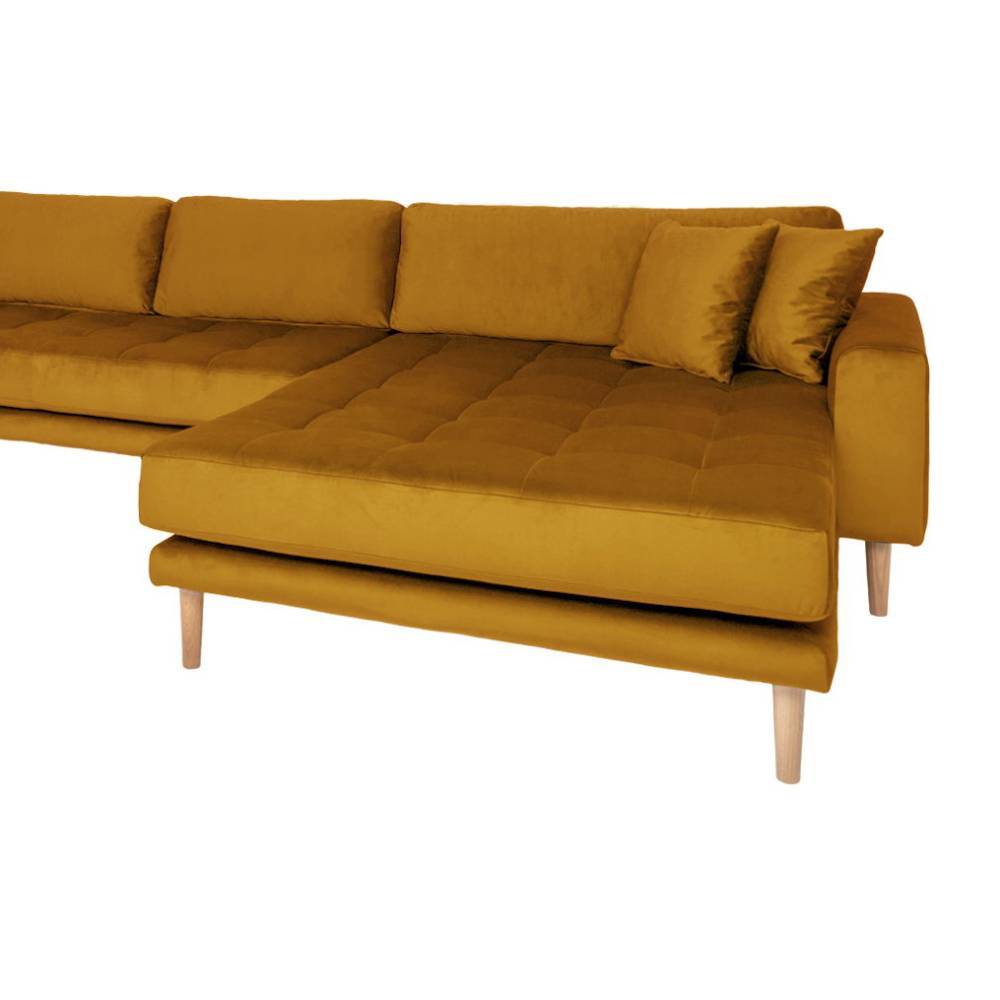 U Sofa Olzandro in Senfgelb 370 cm breit