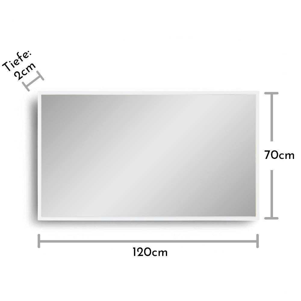 Spiegel Mariocavo in Weiß 120 cm breit