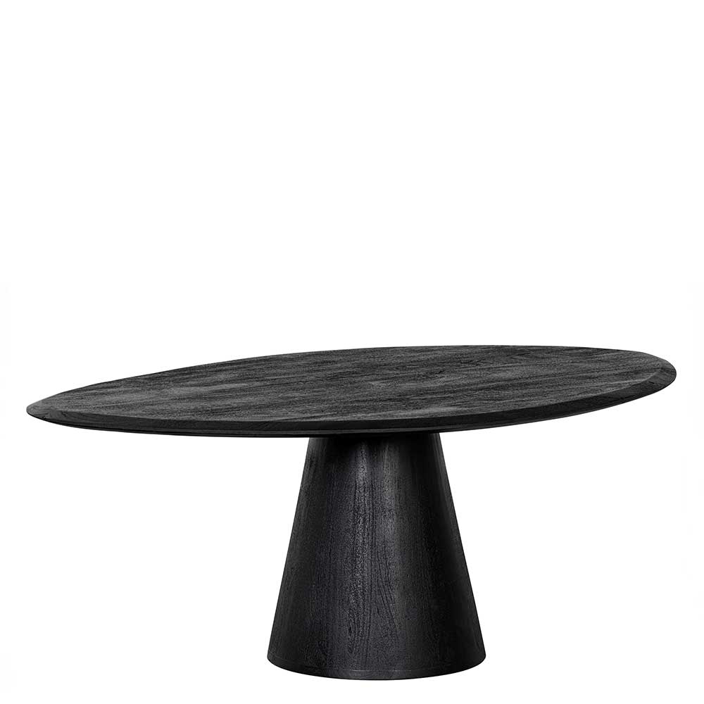 Moderner Couchtisch Ackora in Schwarz aus Mangobaum Massivholz