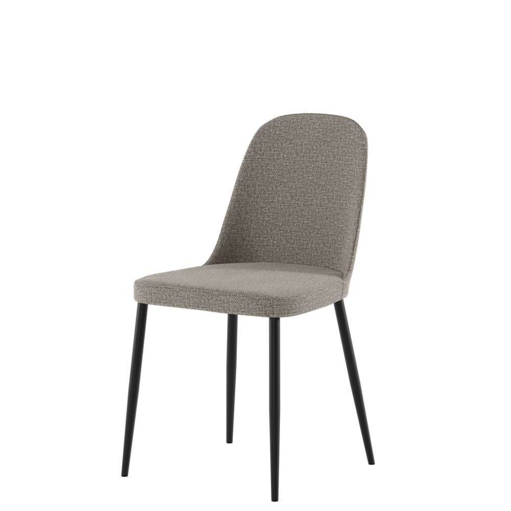 Essstuhl Erminia in Grau mit Gestell aus Metall (4er Set)