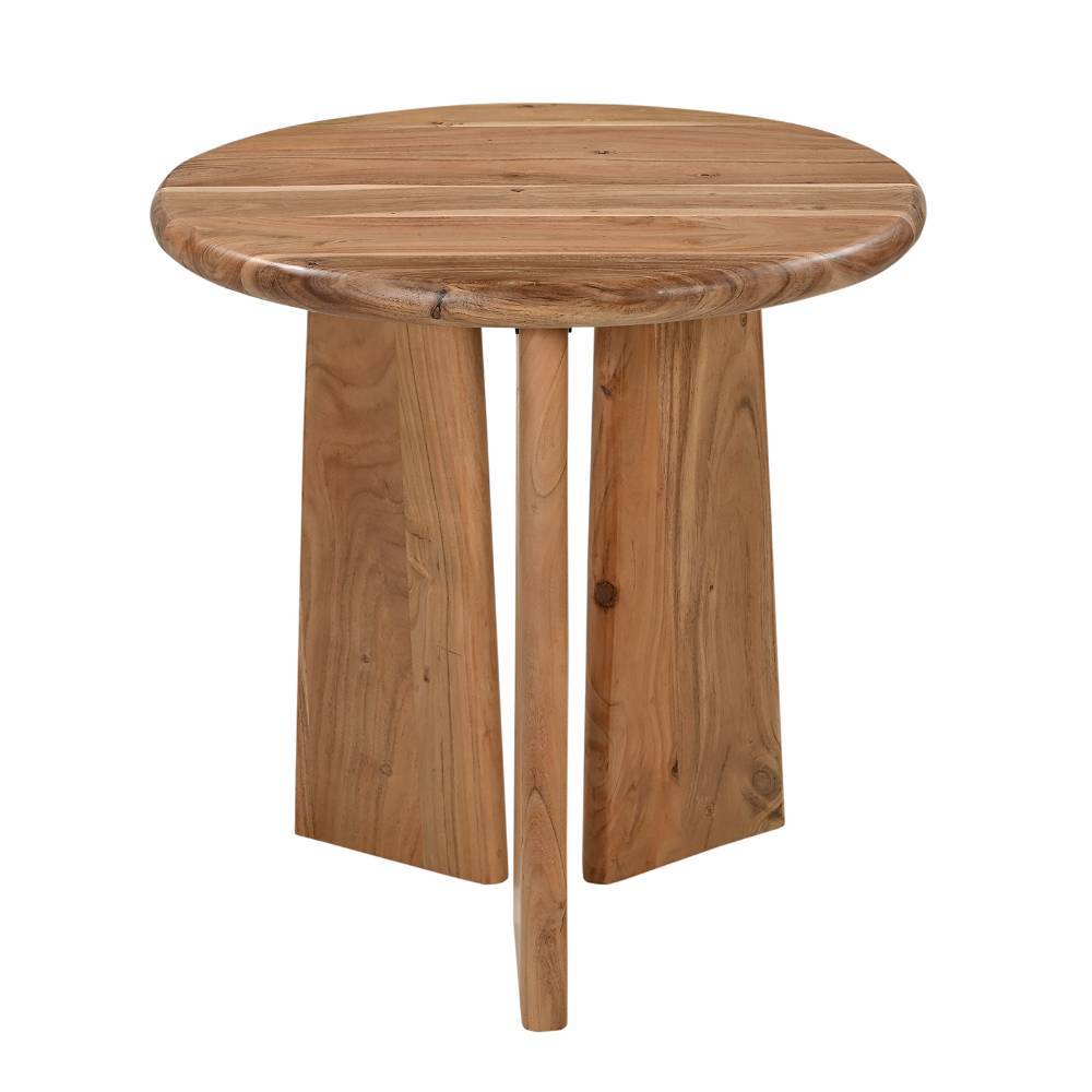 Beistelltisch Sofa Troyesa aus Akazie Massivholz in runder Form