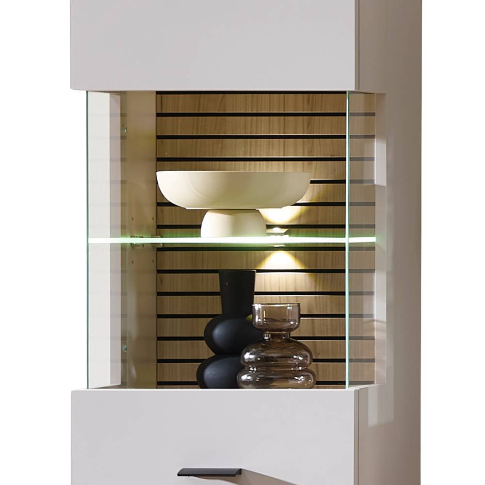 Wandvitrine Jasefiana in modernem Design mit LED Beleuchtung
