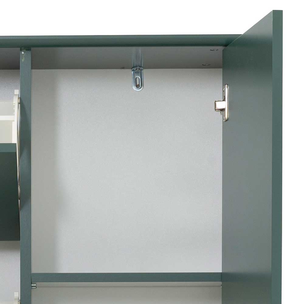 Garderobenschuhschrank Konzit in Dunkelgrün und Eiche 95 cm breit
