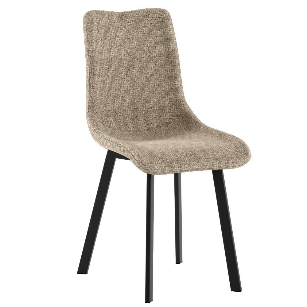 Esszimmerstuhl Bosparin in Beige aus Strukturstoff (4er Set)