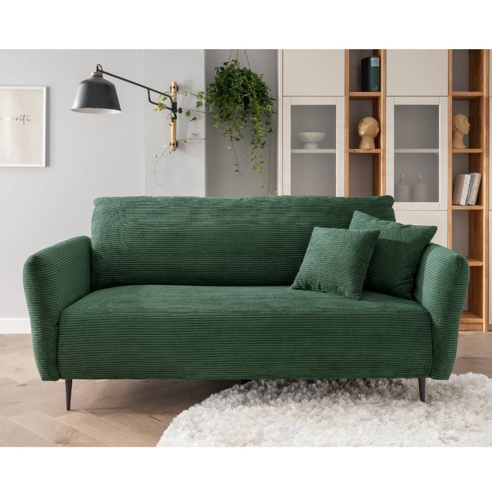 Dreisitzer Sofa Banda in Dunkelgrün 201 cm breit