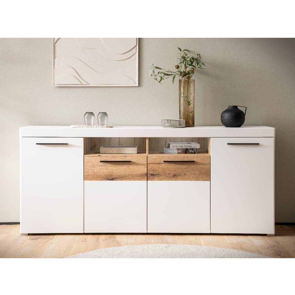 Sideboard Vrenessa 205 cm breit mit Drehtüren