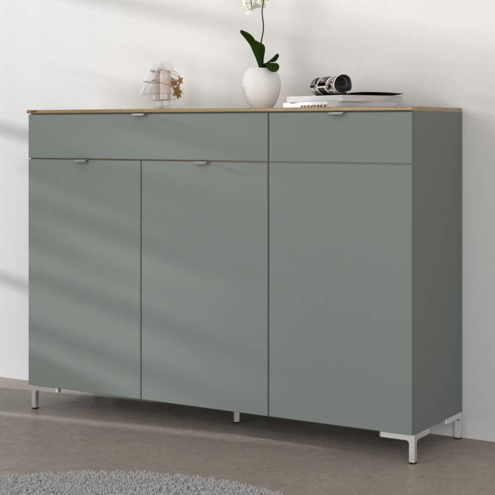 Wohnzimmer Kommode Sua in modernem Design mit Metallgriffen