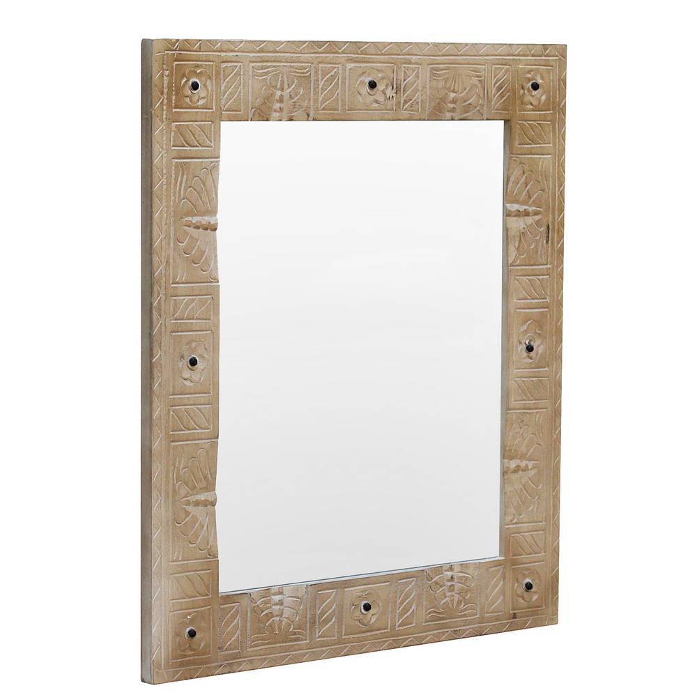Flurgarderobe Emilio aus Mangobaum Massivholz in Holz Grey Wash (fünfteilig)