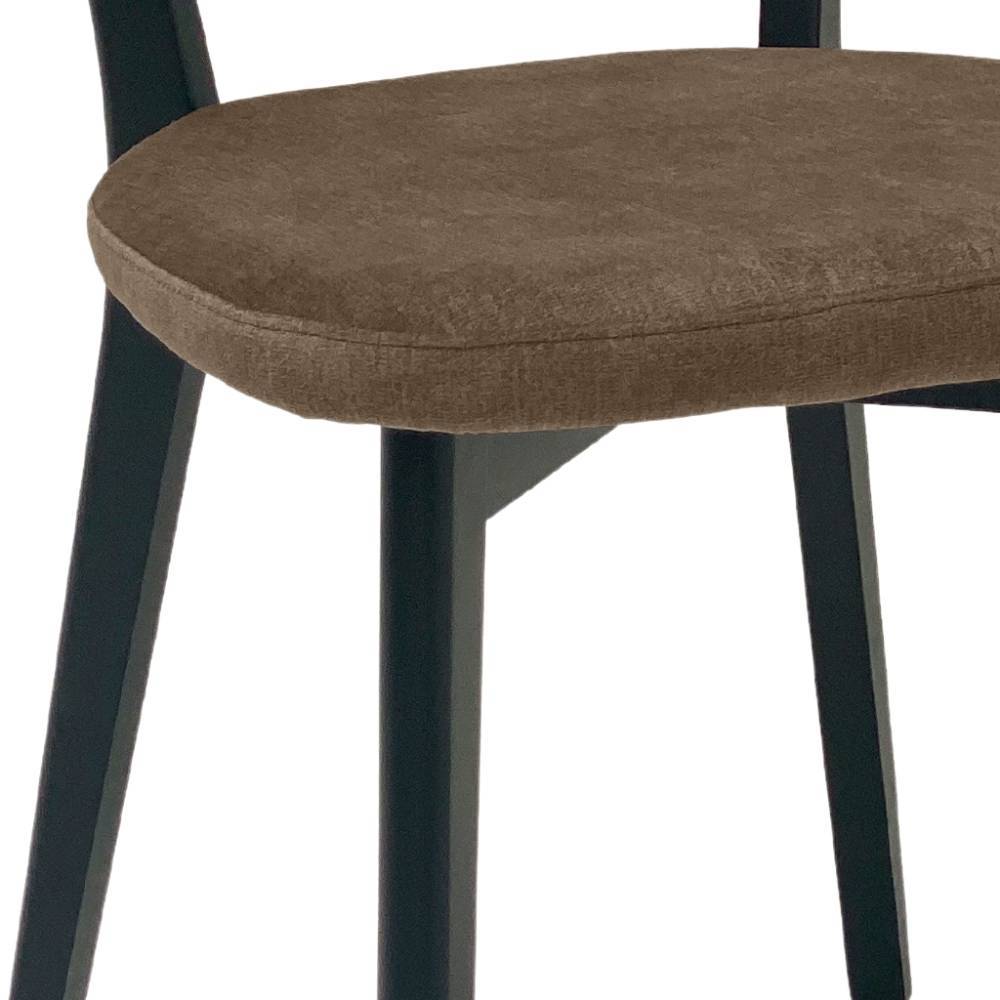 Esstischstuhl Tuanamo in Dunkelbraun und Schwarz (2er Set)