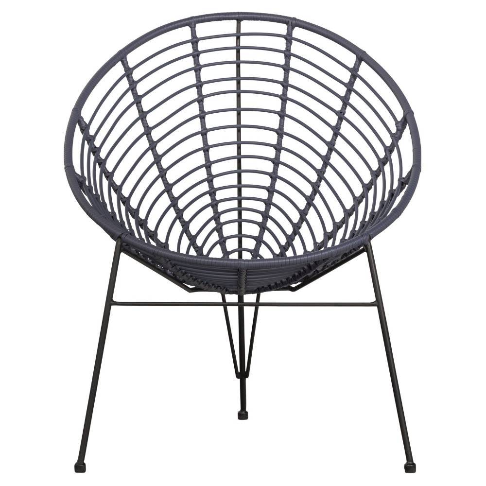 Gartensessel Numrek in Blauschwarz im Retrostil (2er Set)