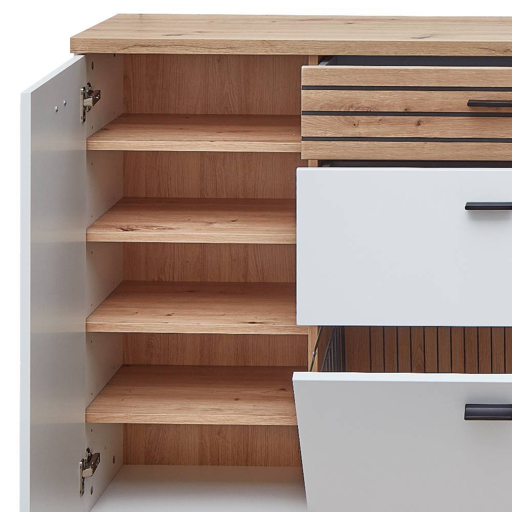 Schuhschrank Luzie in modernem Design mit zwei Schubladen