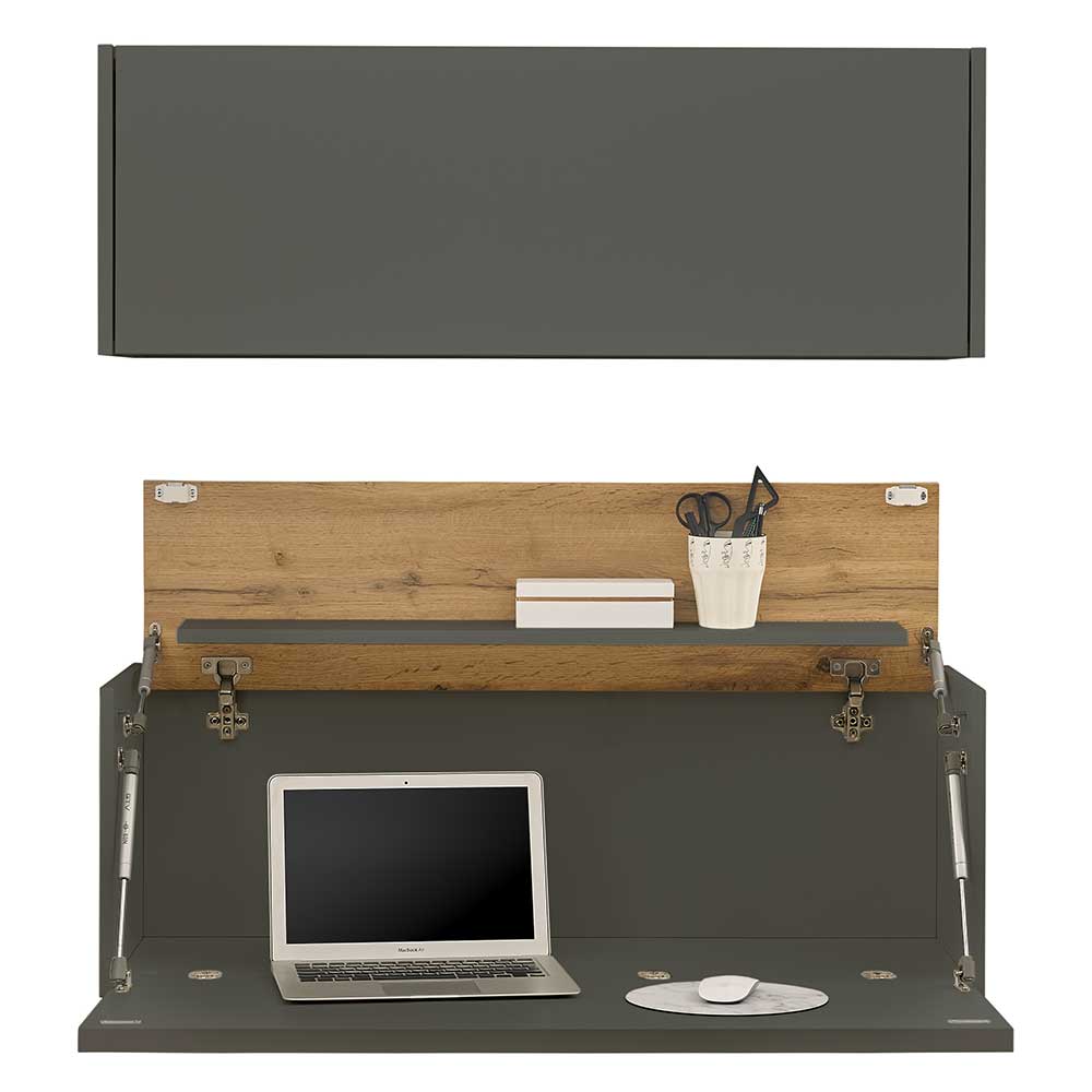Bürokombination Uzniana mit klappbarer Tischplatte 100 cm breit (zweiteilig)