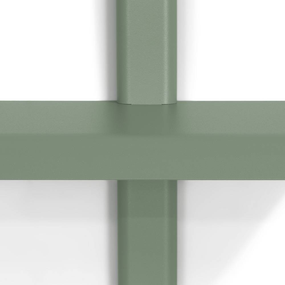 Metall Wandboard Livorno in Graugrün und modernem Design