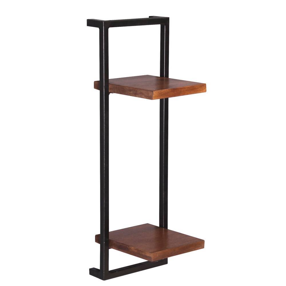 Wohnzimmer Regal Charisse aus Mangobaum Massivholz und Metall (fünfteilig)