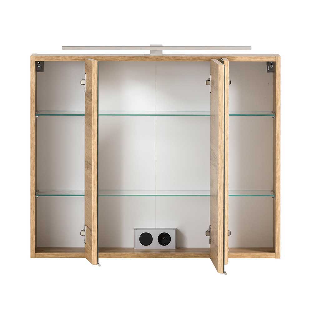 Modernes Waschplatz Set Fregato mit Spiegelschrank Becken und (dreiteilig)