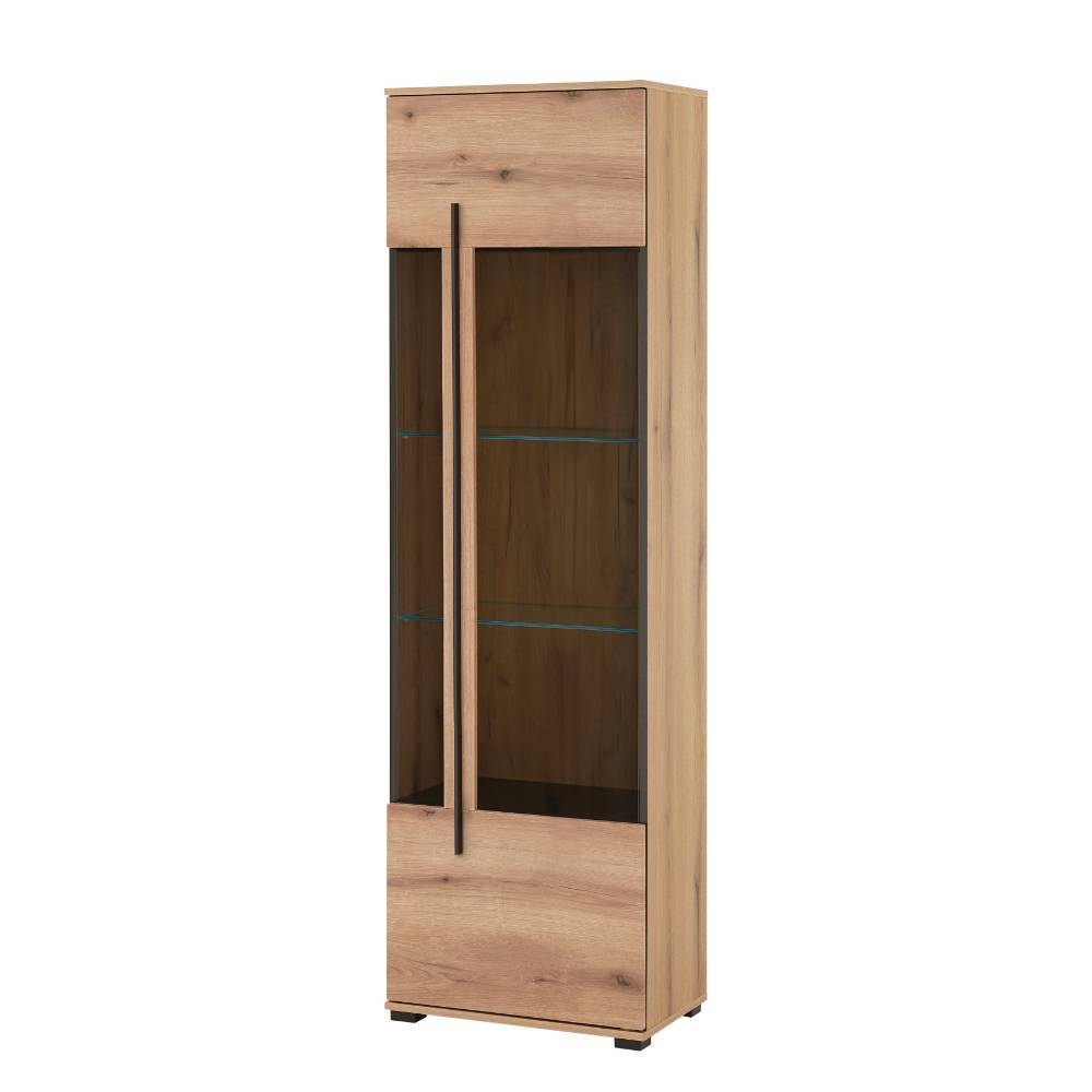 Schrankwand Wohnzimmer Cemutra 200 cm hoch in modernem Design (dreiteilig)
