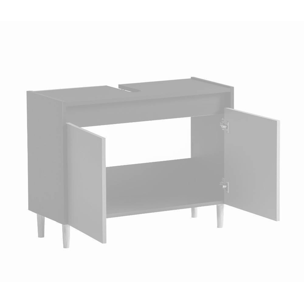 Waschtischunterschrank Elliot in Taubenblau und Dunkelblau