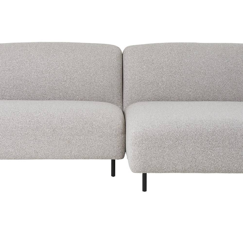 Ecksofa Candeloco in modernem Design aus Boucle Stoff