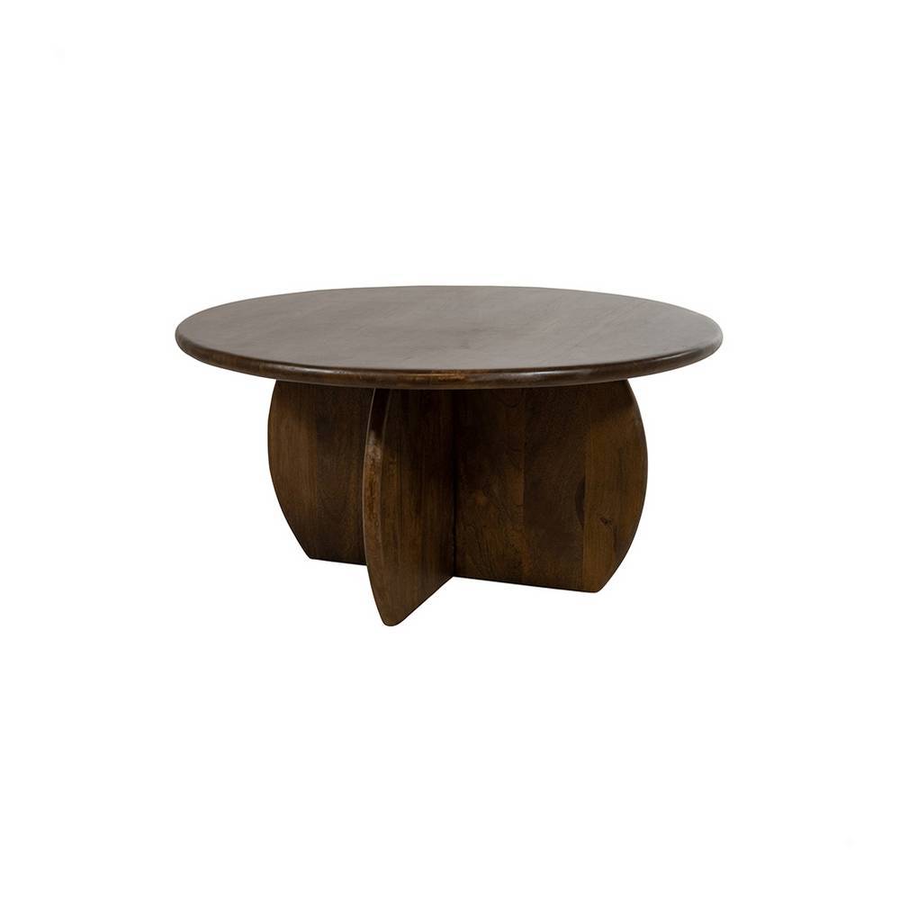 Couchtisch Langton in runder Form mit Wangen Gestell
