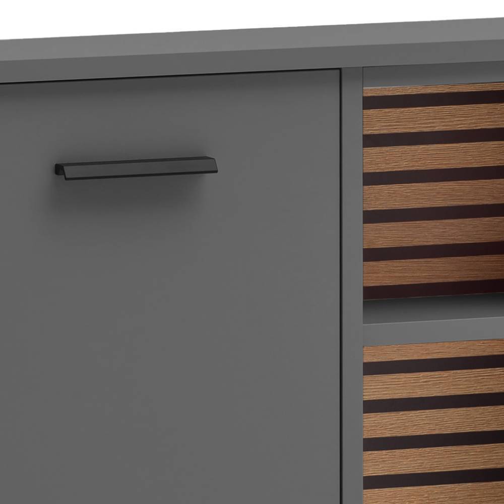 Beistellschrank Bad Bennus mit Toilettenpapierhalter 74 cm hoch