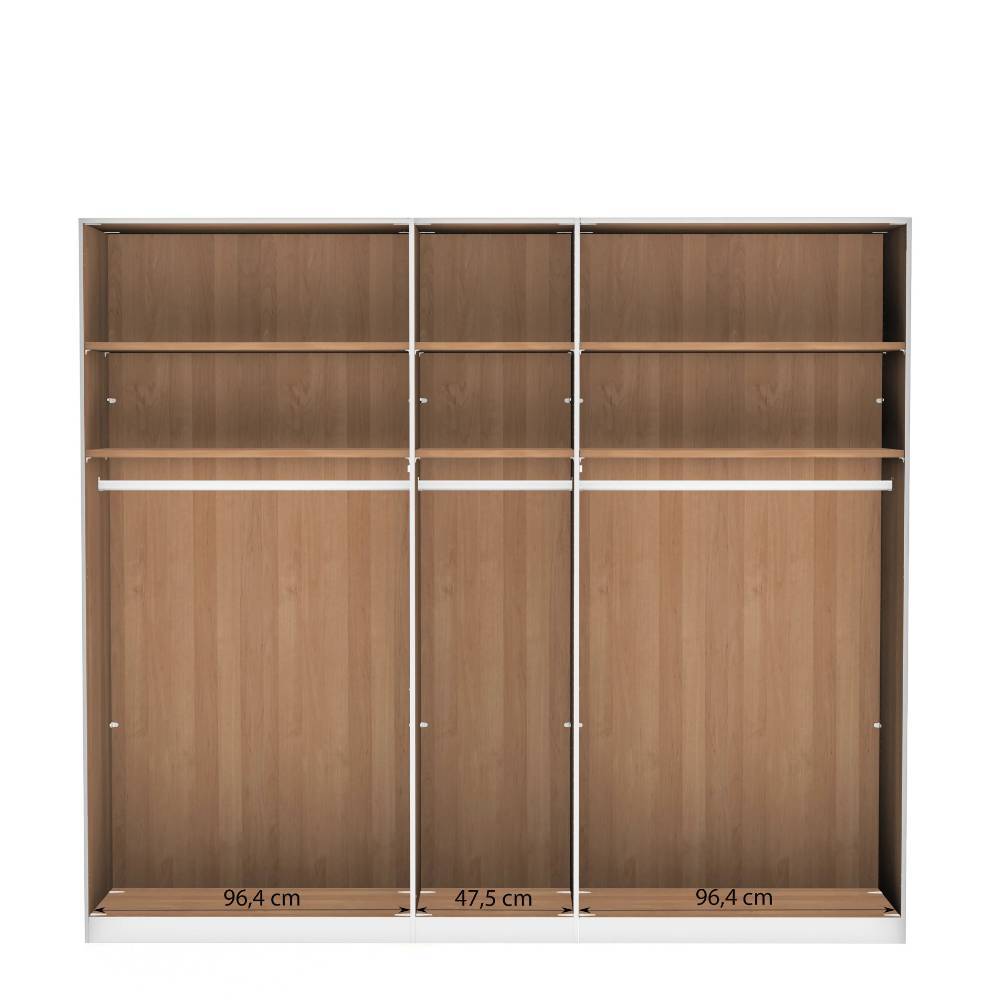 Schlafzimmerkleiderschrank Merkur in modernem Design 246 cm breit
