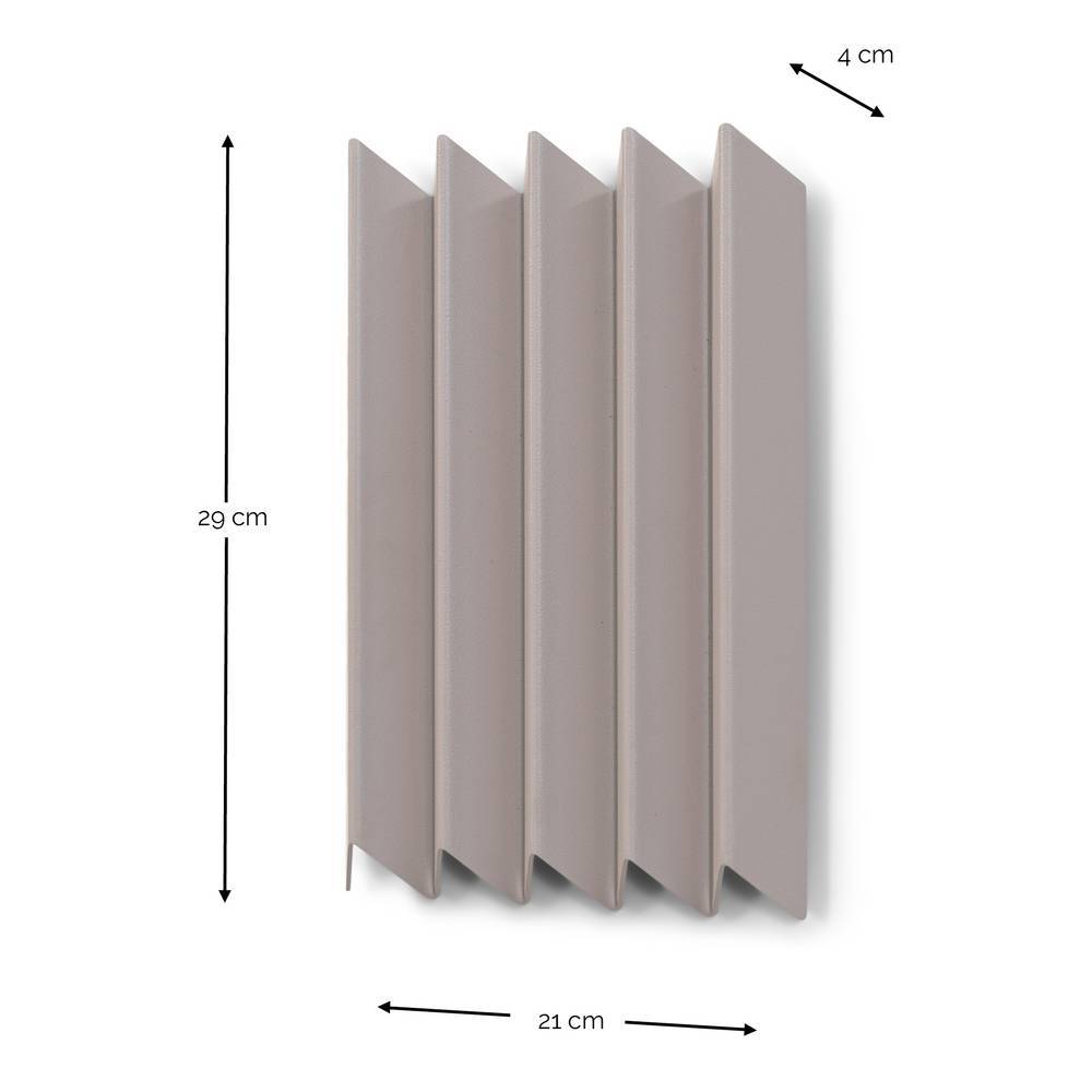 Wandgarderobenleiste Virenca in Taupe mit 5 Kleiderhaken