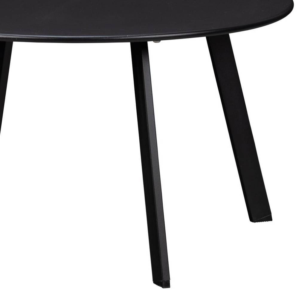 Schwarze Beistelltische Alexis 70 cm breit aus Metall (dreiteilig)