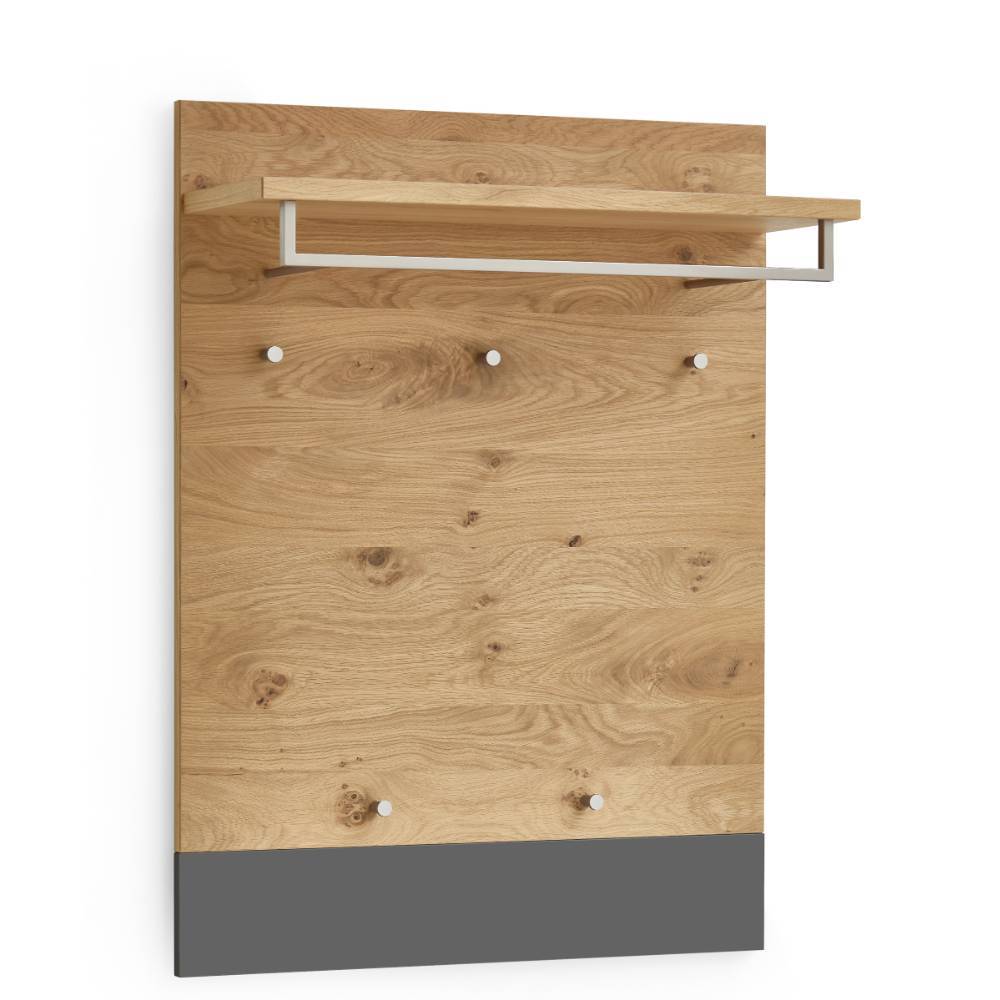 Garderobenpaneel modern Pavia 106 cm hoch echtholzfurniert
