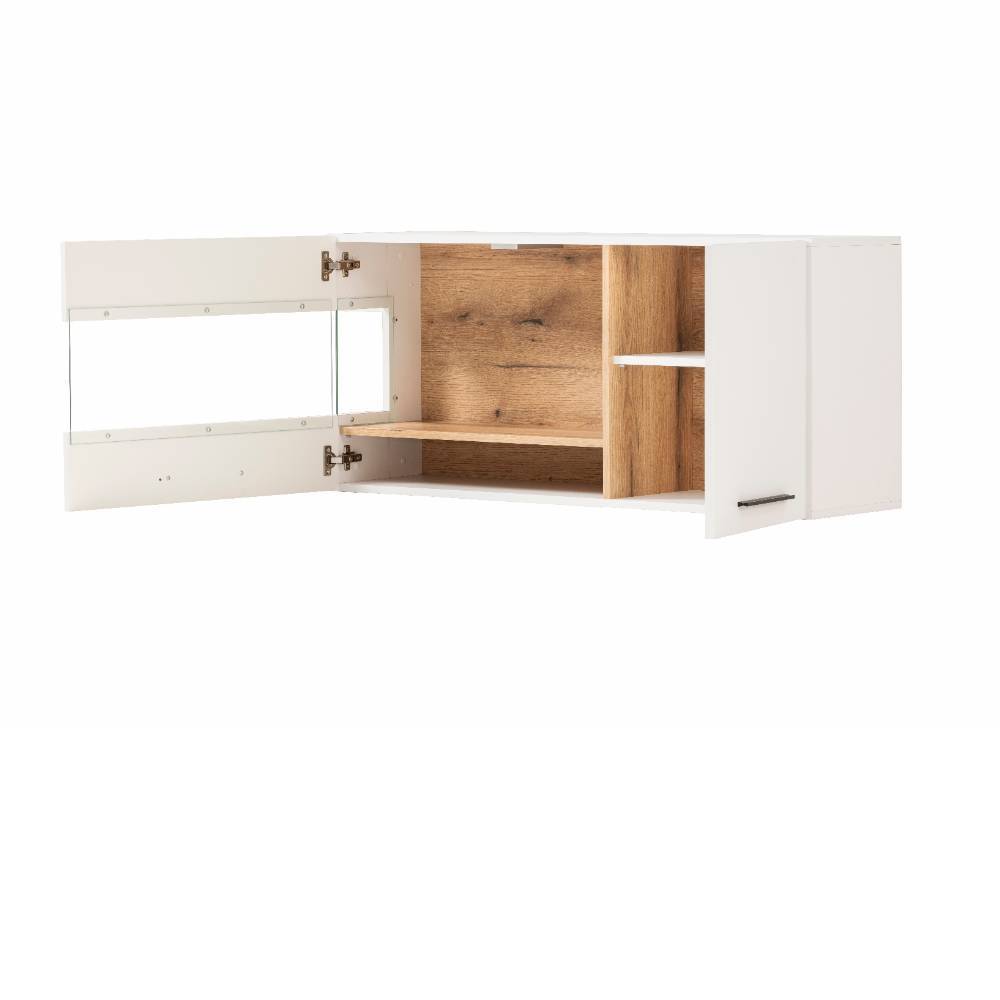 Wandvitrine Vrenessa in modernem Design mit Glastür