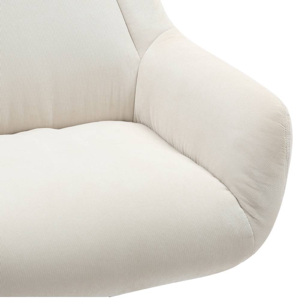 Relaxsessel Lucevra mit Fußhocker aus Feincord (zweiteilig)