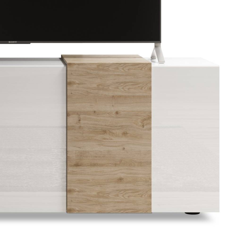 TV Lowboard Eight in Weiß Hochglanz 181 cm breit