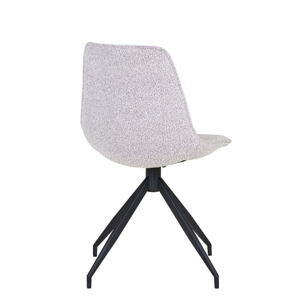 Esszimmerstuhl Lion aus Boucle Stoff um 360 Grad drehbar (2er Set)
